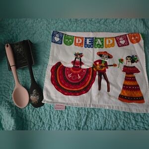 Day of the Dead Kitchen Towel 2 Spatula Set